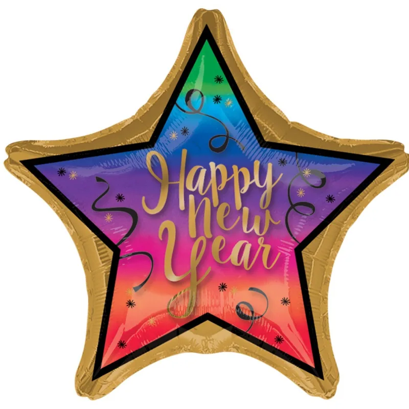 28" Μπαλόνι Αστέρι Happy New Year