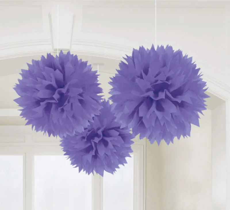 Σετ Fluffy Pom Pom Μοβ (3 τεμ)