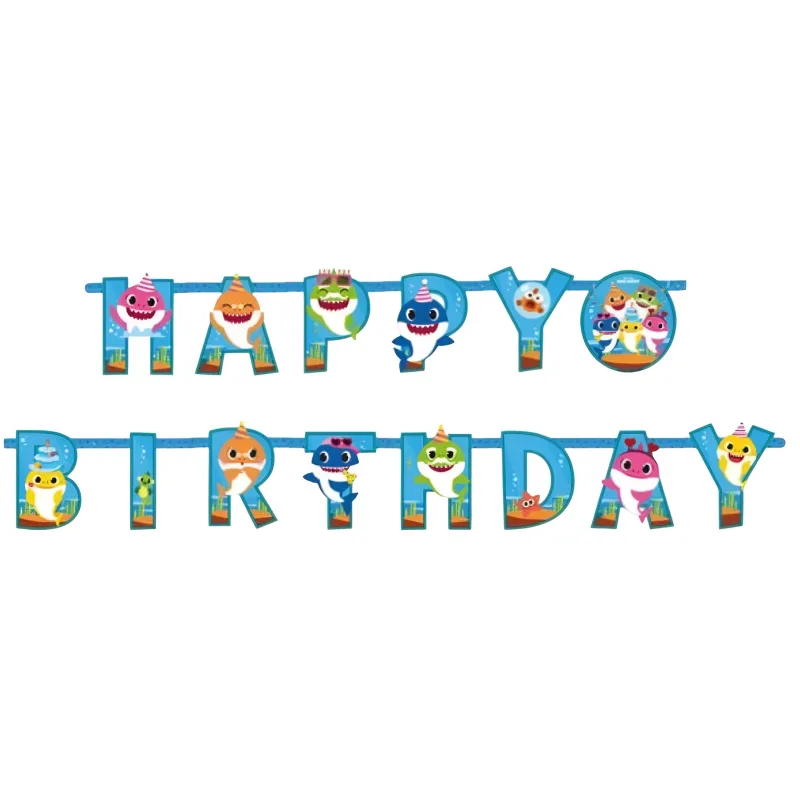 Μπάνερ Baby Shark "Happy Birthday" 1.80 cm
