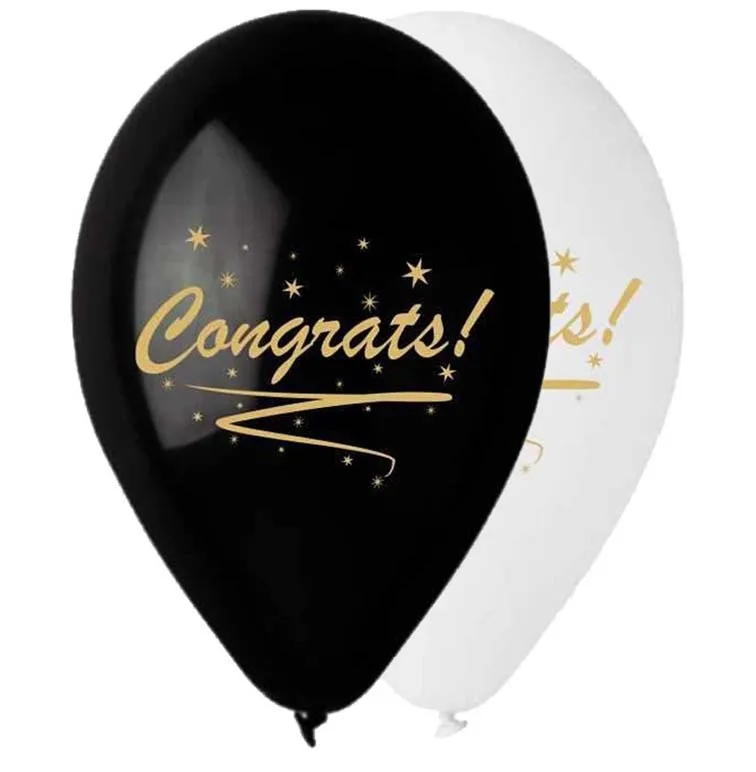 12" Μπαλόνι τυπωμένο Congrats! (25 τεμ)