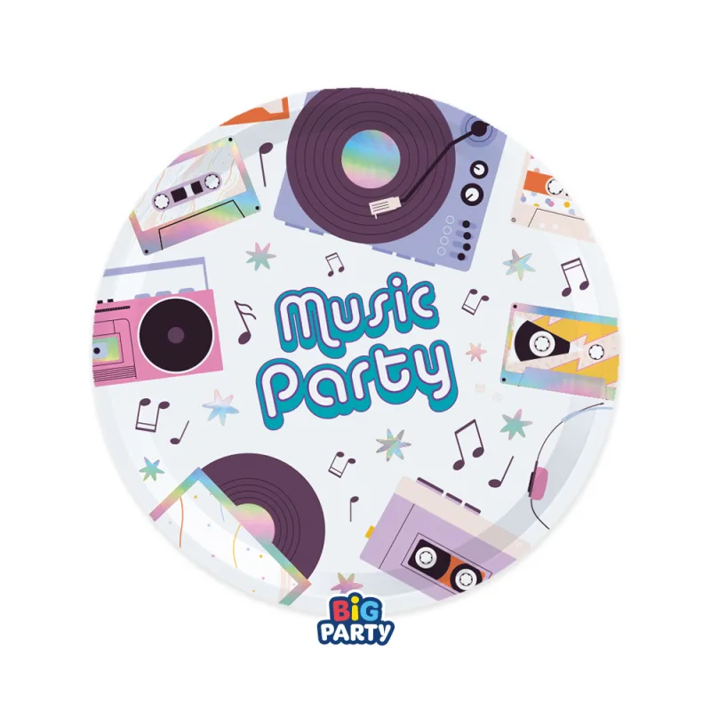 Πιάτα γλυκού - Music Party (6 τεμ)