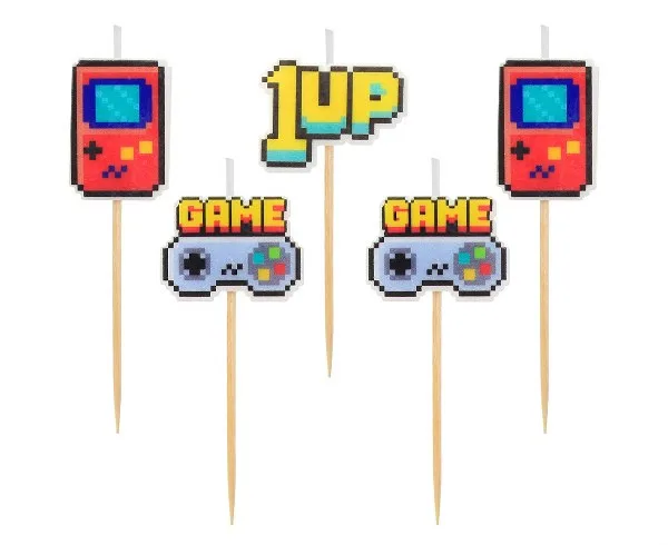 Κεράκια τούρτας Game On (5 τεμ)