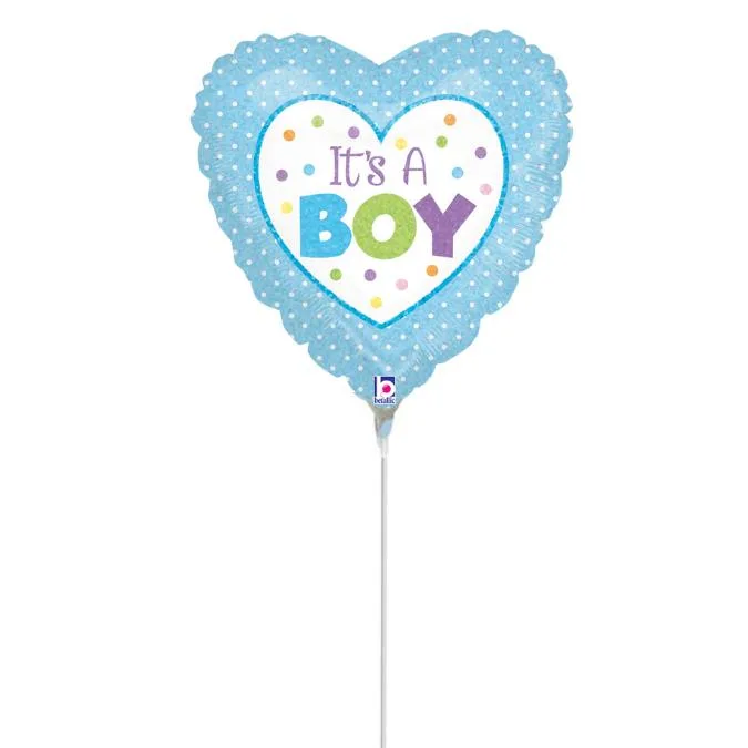 9" Mini Shape Μπαλόνι Καρδιά Its a boy