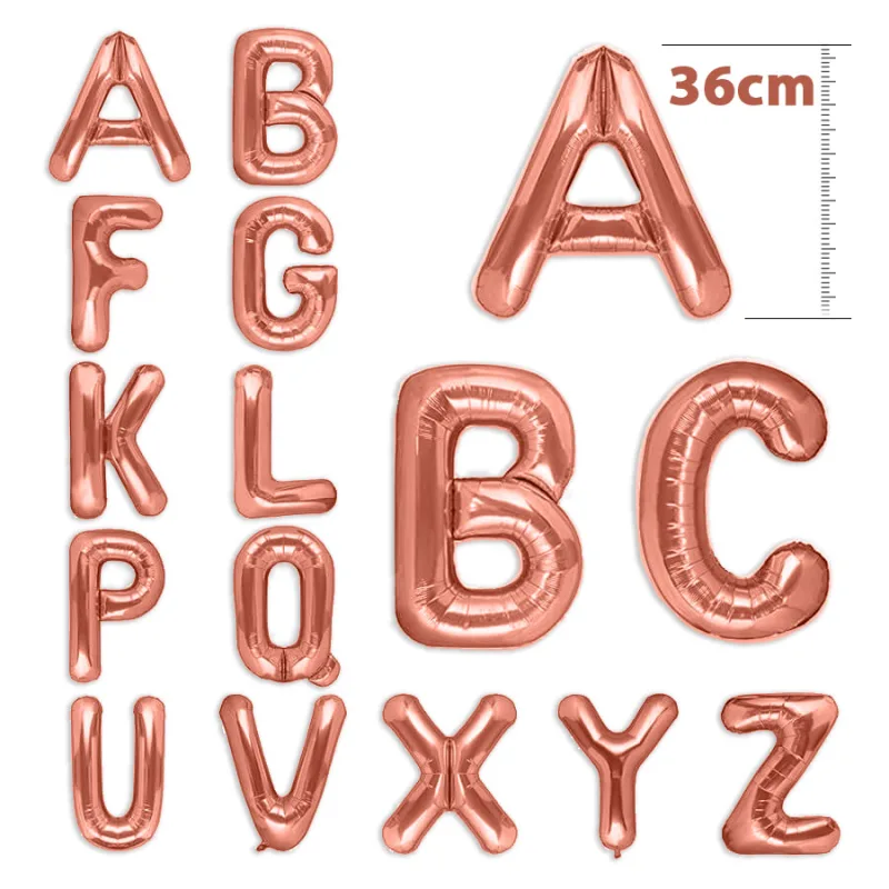Mini Μπαλόνια Γράμματα Rosegold 36cm