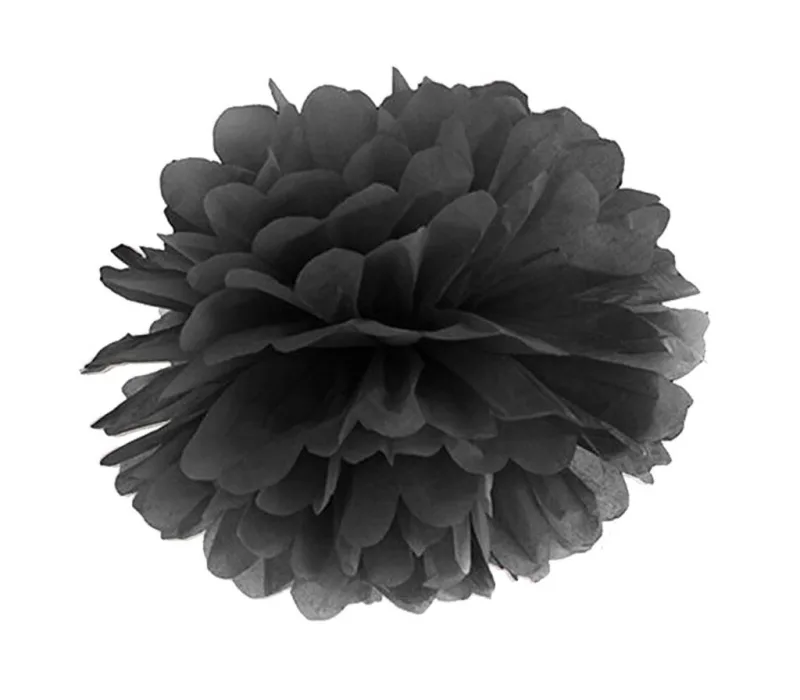 Μαύρο χάρτινο Pom Pom