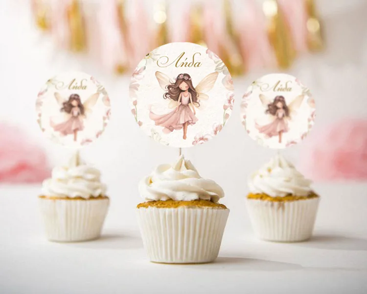 Topper Cupcake Νεραϊδοχώρα (6 τεμ)