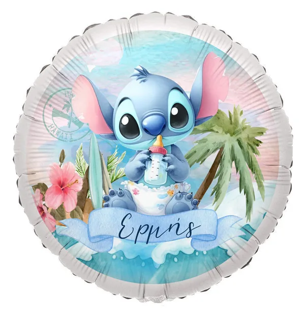18" Μπαλόνι Foil Tυπωμένο Baby Stitch Στρογγυλό