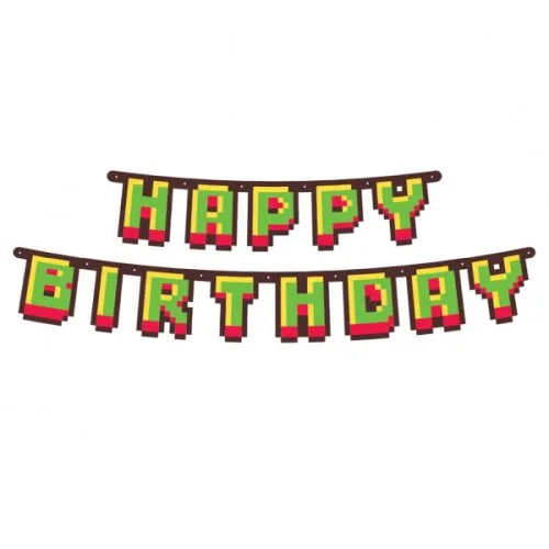 Γιρλάντα Happy Birthday - Game On (160cm)