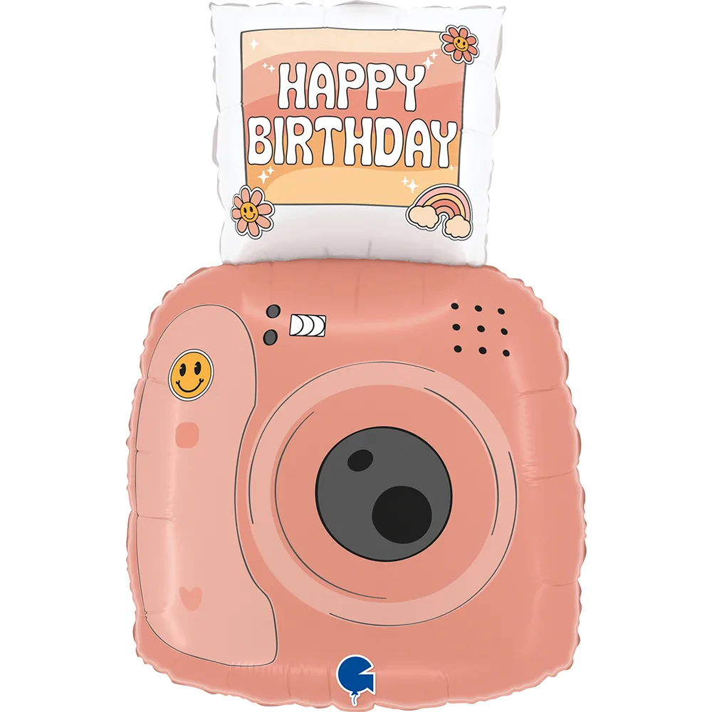 24'' Μπαλόνι Φωτογραφική Μηχανή ''Happy Birthday''