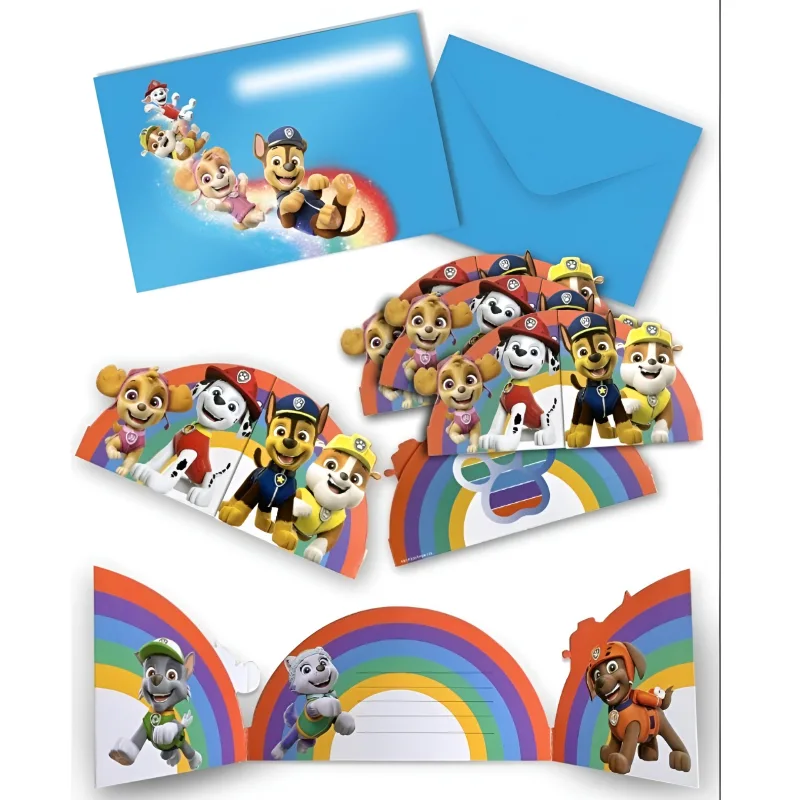 Προσκλήσεις Paw Patrol Ουράνιο Τόξο (8 τεμ)