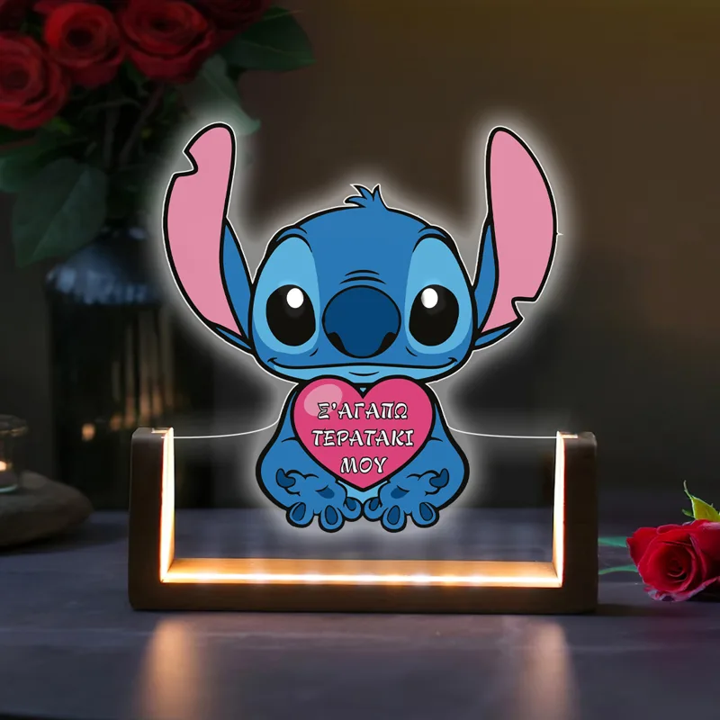 Φωτιστικό led με βάση - Τερατάκι Stitch