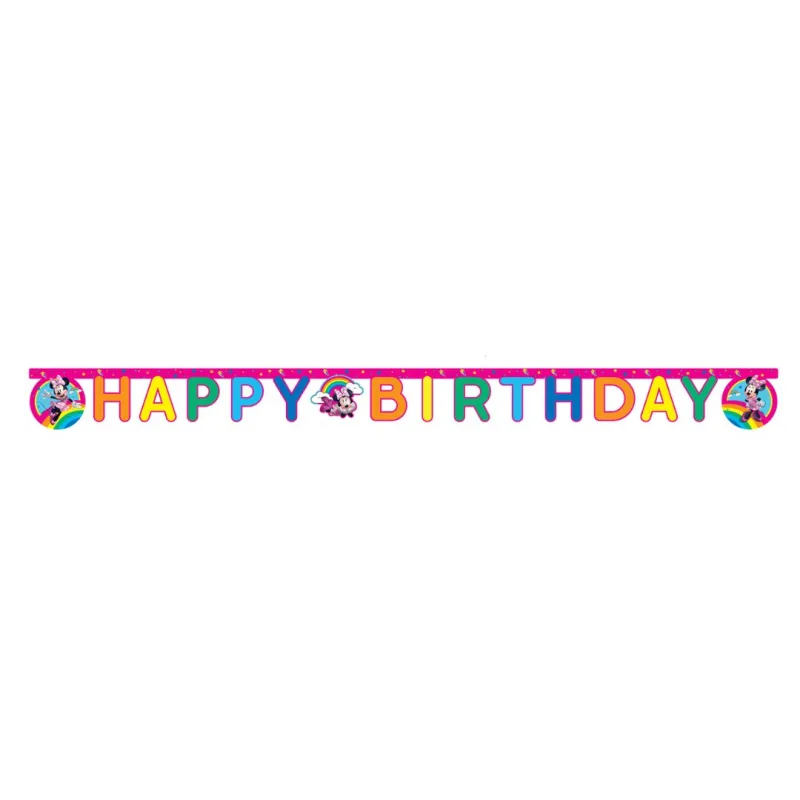Γιρλάντα Happy Birthday Minnie Rainbow 200 cm