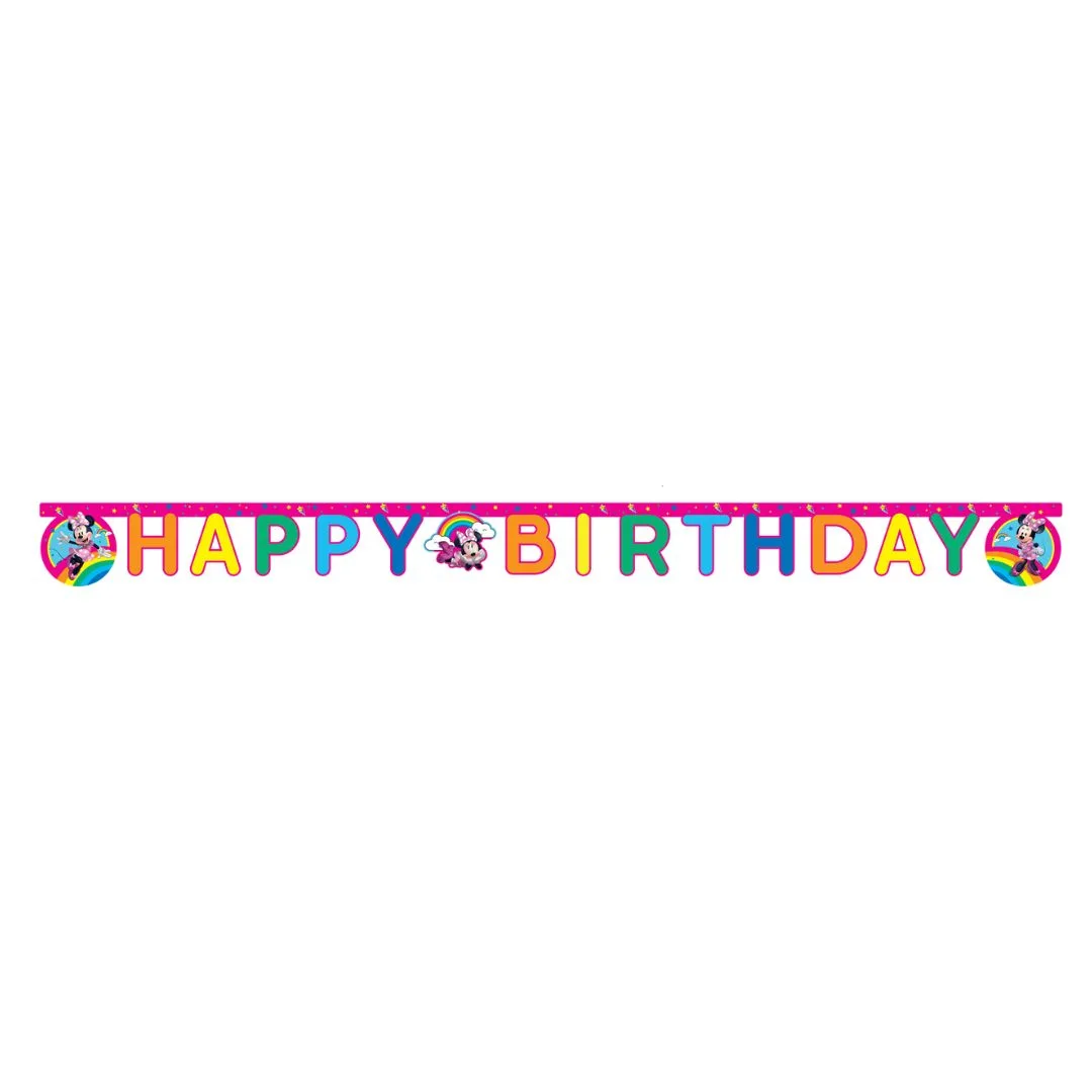 Γιρλάντα Happy Birthday Minnie Rainbow 200 cm