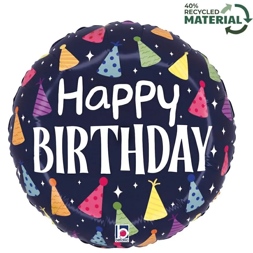18'' Navy Μπαλόνι Birthday Hats