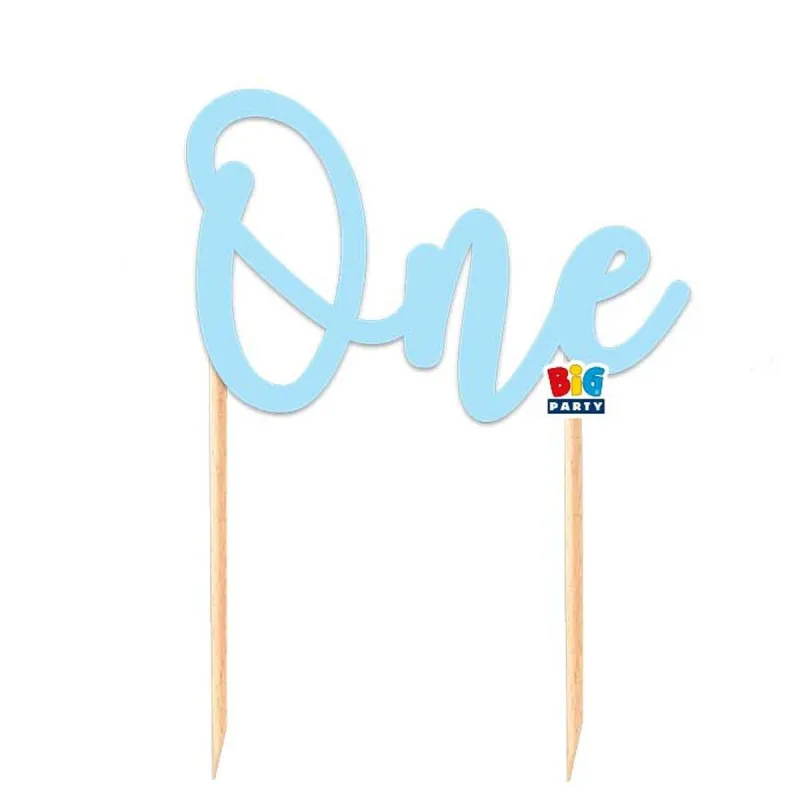 Topper Τούρτας - Γαλάζιο ''One''
