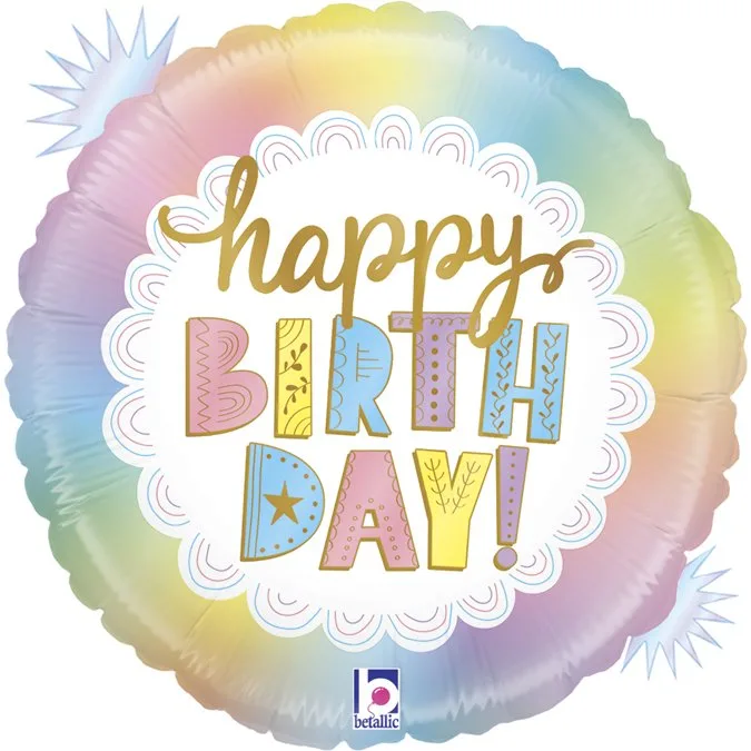 18" Μπαλόνι Happy Birthday Opal
