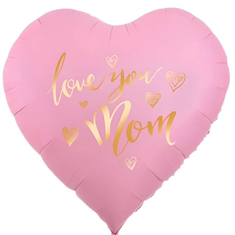 Γίγας Μπαλόνι ροζ Καρδιά - Love You Mom (160cm)
