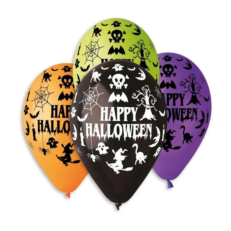 13″ Μπαλόνι τυπωμένο Happy Halloween (25 τεμ)