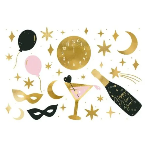 Προσωρινά Τατουάζ New Year's Eve (10 τεμ)