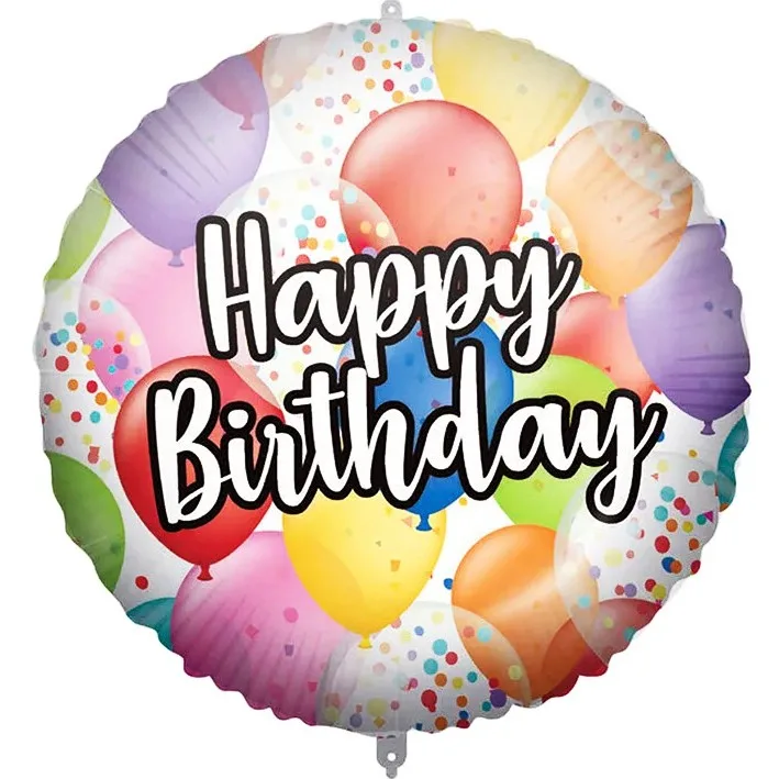 18'' Μπαλόνι Happy Birthday Πολύχρωμο