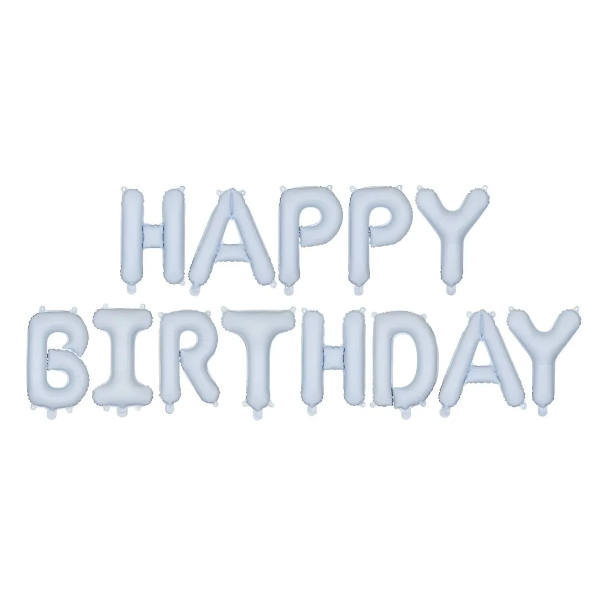Σετ Μπαλόνια Γενεθλίων -“Happy Birthday” Γαλάζιο ματ (13 τεμ)