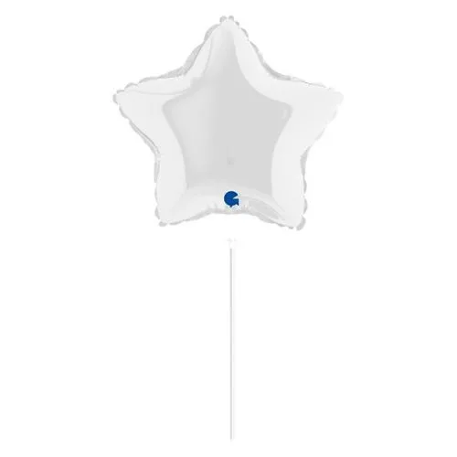 10" Mini Shape μπαλόνι Άσπρο Αστέρι