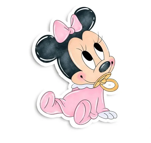 Ξύλινη Διακοσμητική φιγούρα Baby Minnie