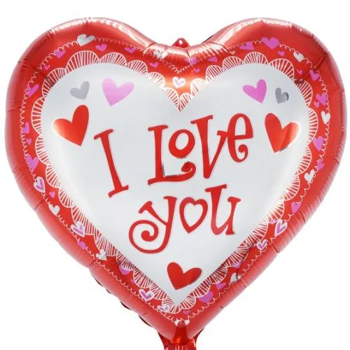 18'' Μπαλόνι καρδιά Ι Love You funky