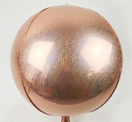 22'' Rosegold Holographic Orbz Μπαλόνι