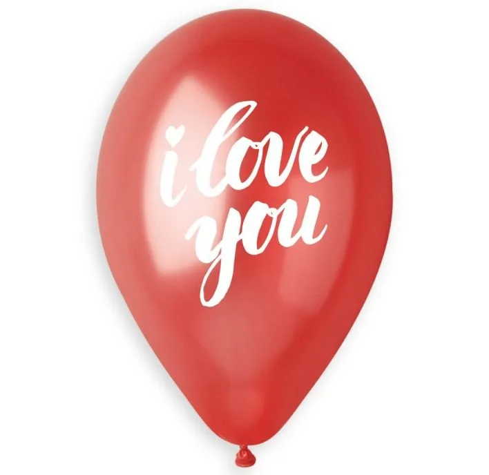 13'' Μπαλόνι τυπωμένο I Love You (25 τεμ)