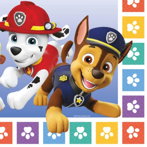 Χαρτοπετσέτες Paw Patrol πατουσάκια (16 τεμ)