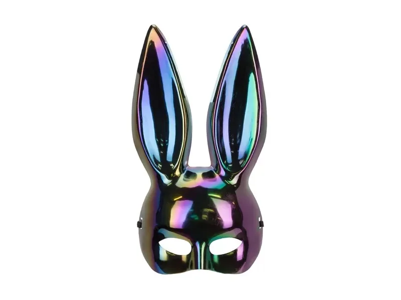 Μάσκα Κουνελάκι Playboy - Μαύρη Ιριδίζον
