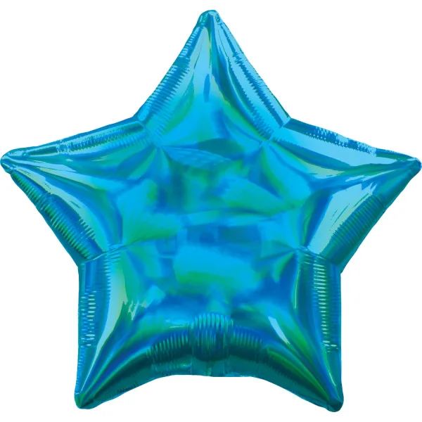 18″ Μπαλόνι Αστέρι μπλε Holographic