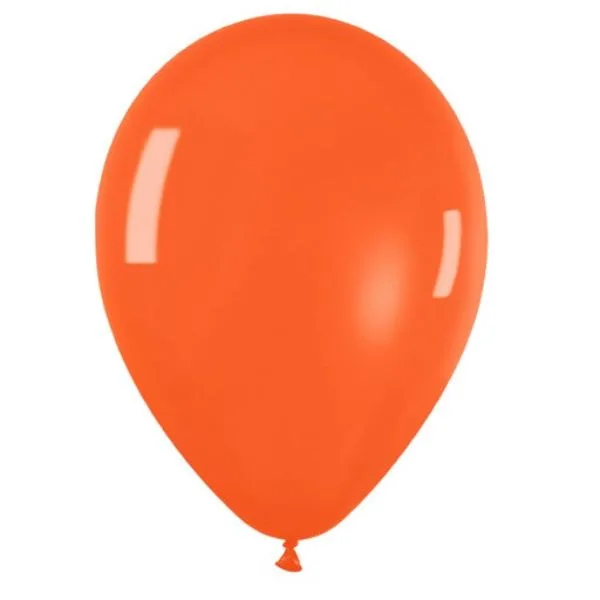 5" Πορτοκαλί Διάφανο Λάτεξ Μπαλόνι (100 τεμ)