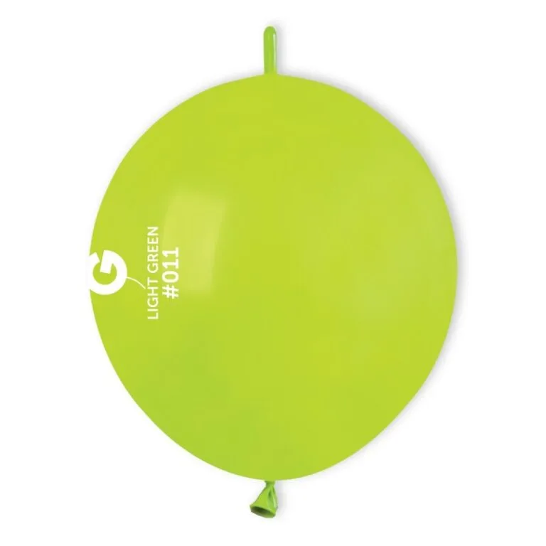 13" Λαχανί μπαλόνι Link-O-Loons με ουρίτσα (100 τεμ)