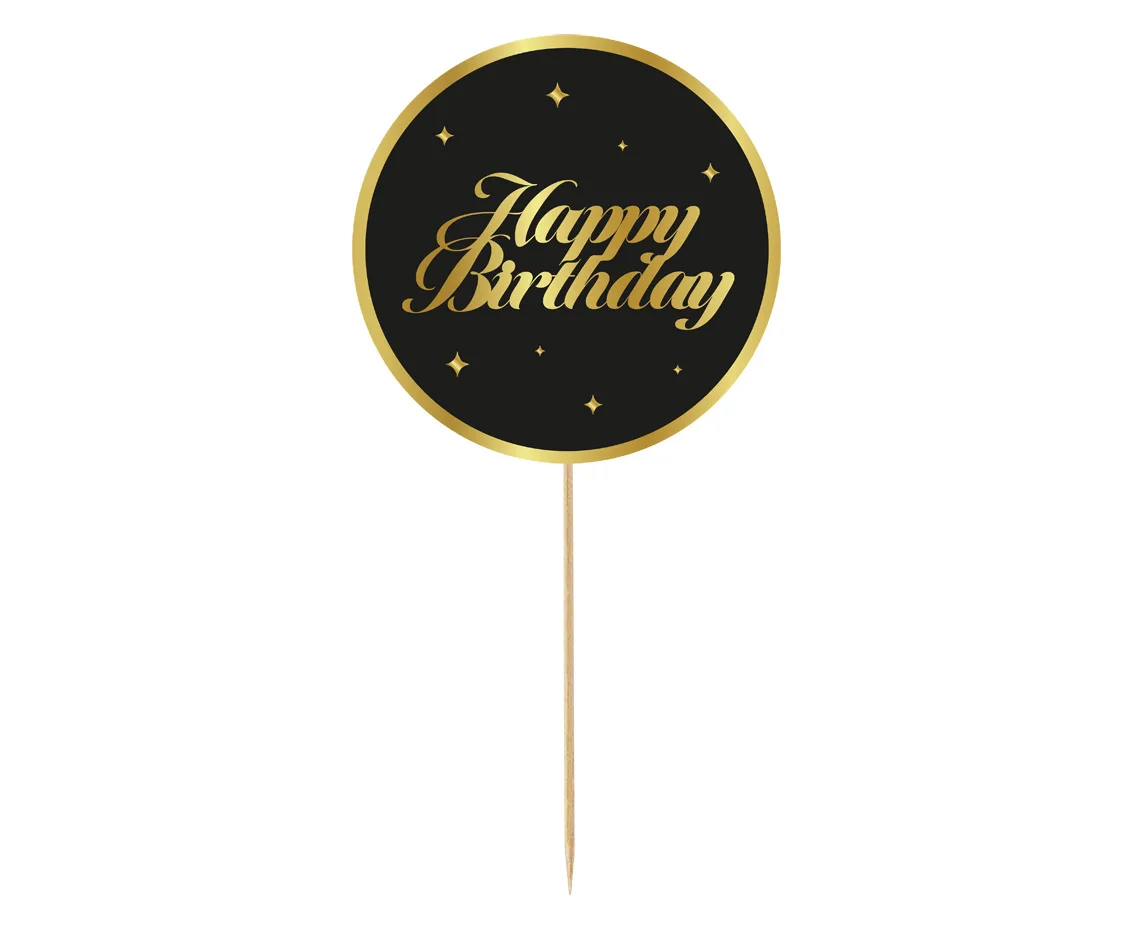 Topper Τούρτας Happy Birthday sparkles