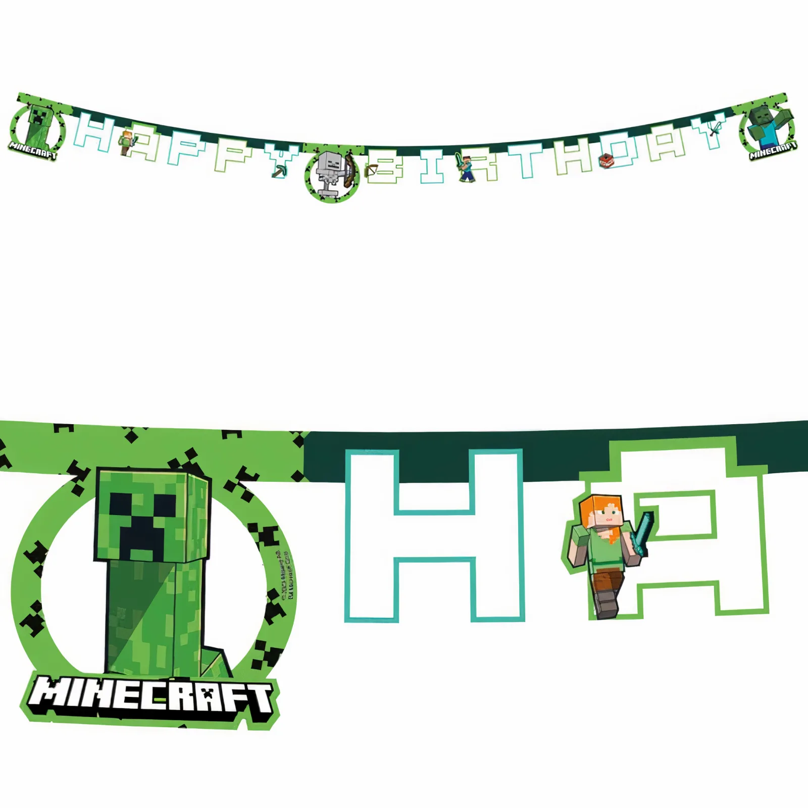 Γιρλάντα Γενεθλίων Minecraft 200cm