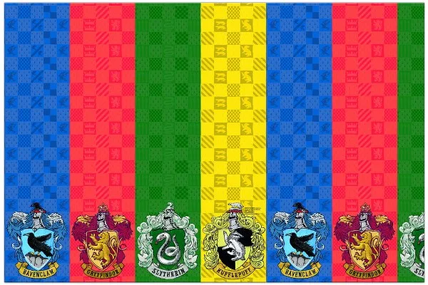 Τραπεζομάντηλο Harry Potter - Οίκοι Hogwarts (180x120cm)