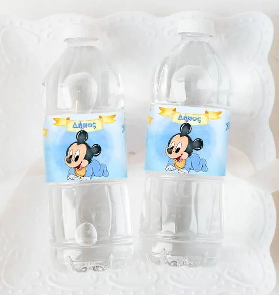 Ετικέτες για μπουκάλια νερού Baby Mickey (8 τεμ)