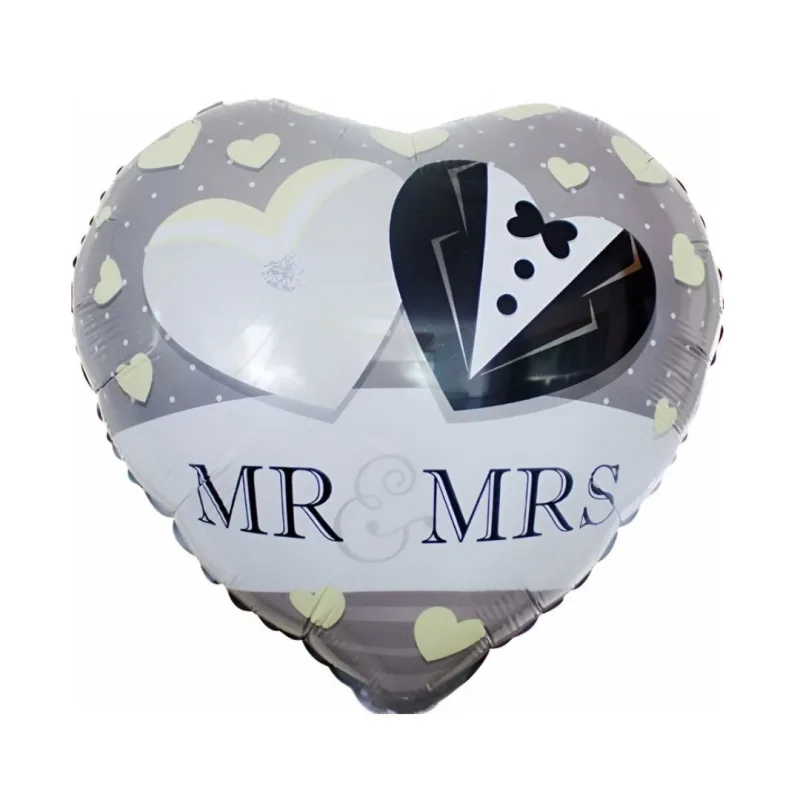 18″ Μπαλόνι Καρδιά Mr and Mrs