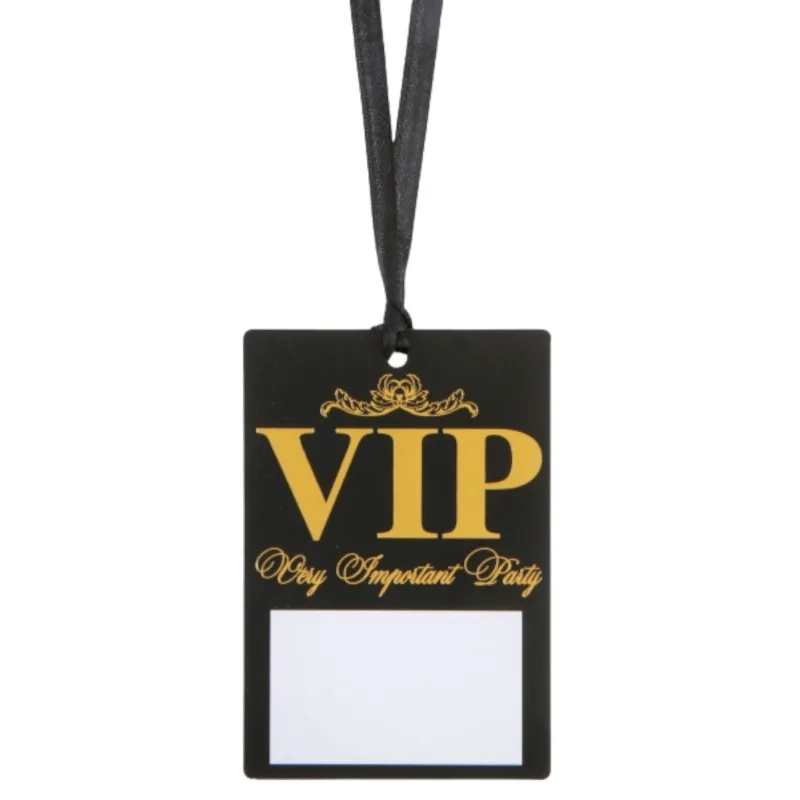 VIP Καρτελάκι για όνομα με κορδόνι (10 τεμ)