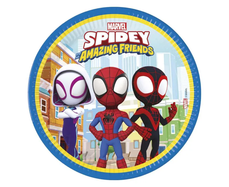 Πιάτα πάρτυ - Spidey and His Amazing Friends (8 τεμ)