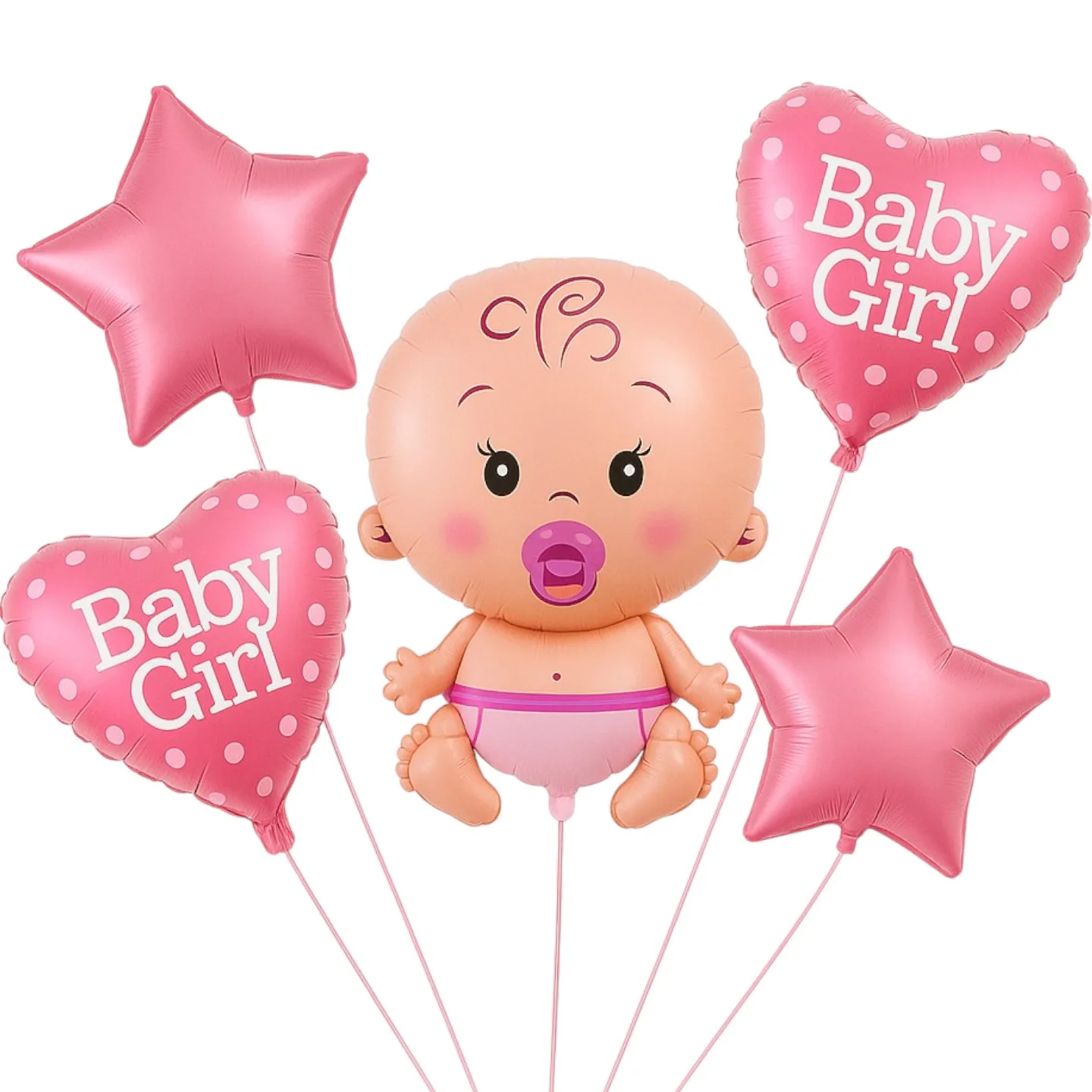 Σετ Μπαλόνια γέννησης Baby Girl (5 τεμ)