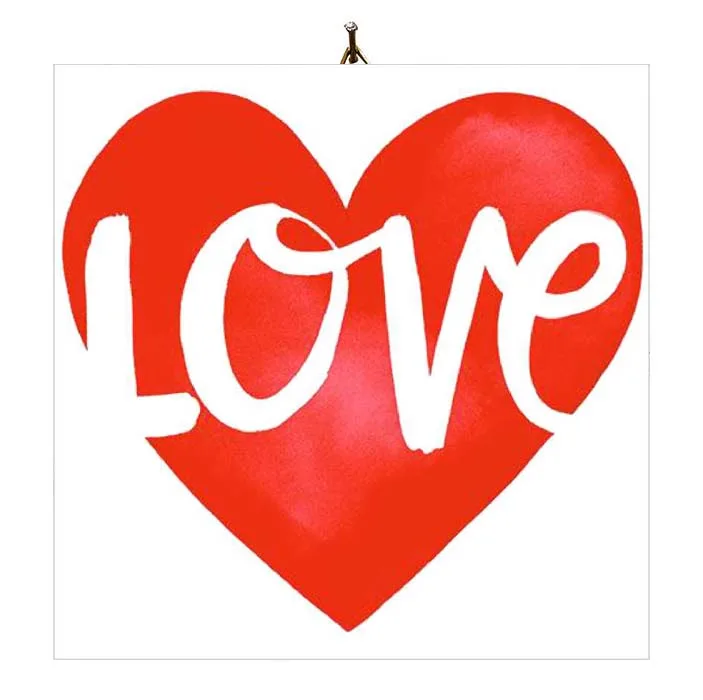 Διακοσμητικό καδράκι Βαλεντίνου "Καρδιά Love"