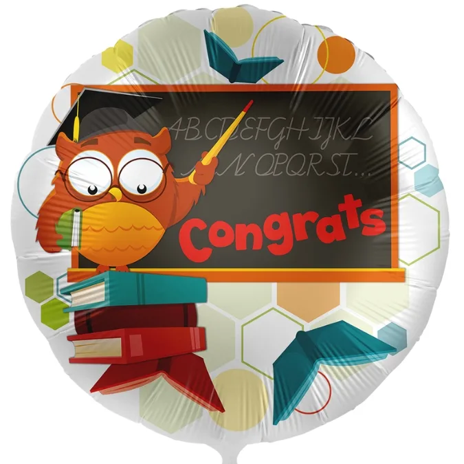 18" Μπαλόνι Κουκουβάγια Congrats