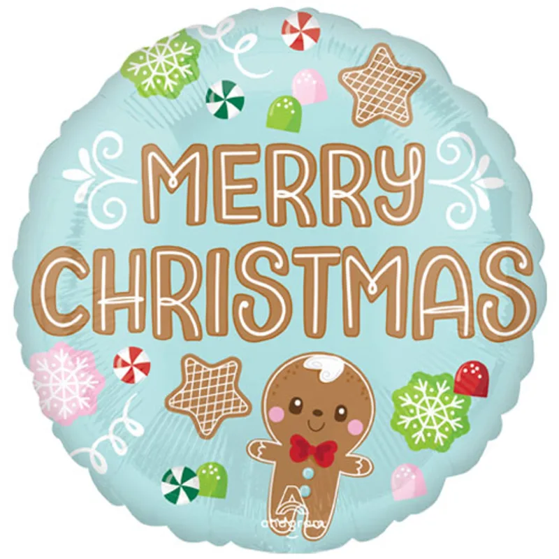 18'' Μπαλόνι Merry Christmas Μπισκοτάκια
