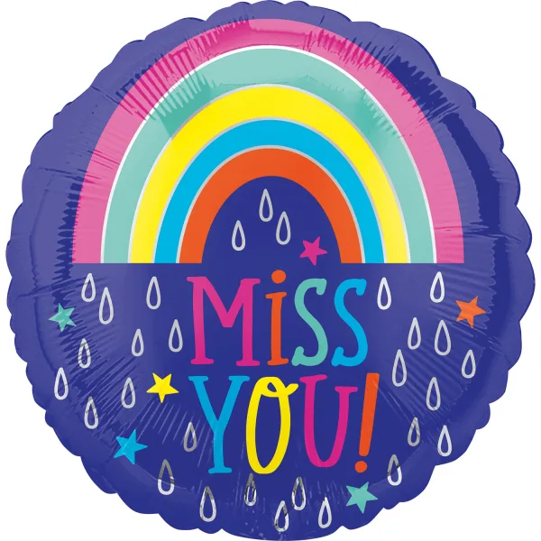 18" Μπαλόνι 'Miss You' Raindrops