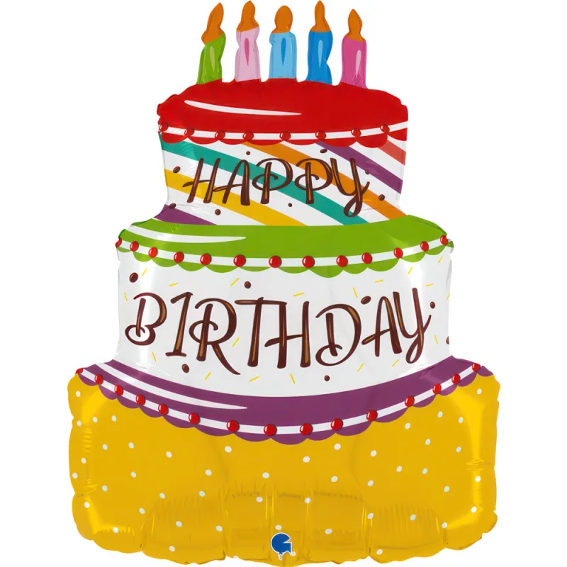 23" Μπαλόνι Happy Birthday Cake