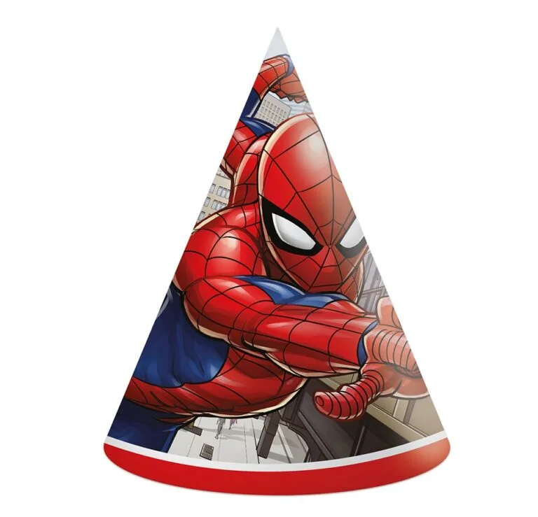 Καπελάκια πάρτι Spiderman - Crime Fighter (6 τεμ)