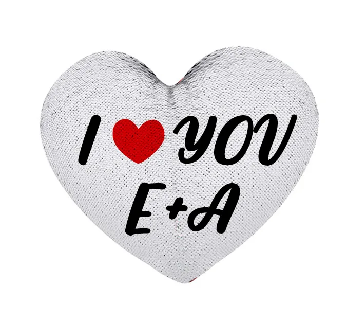 Μαξιλάρι Καρδιά με πούλιες - I Love You